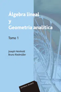 Álgebra lineal y Geometría analítica. Volumen 1_cover