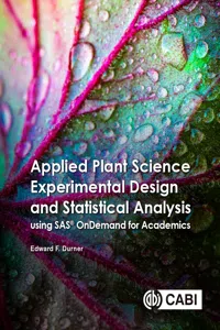 Applied Plant Science Experimental Design and Statistical Analysis Using SAS® OnDemand for Academics_cover