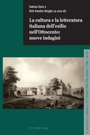 La cultura e la letteratura italiana dellesilio nellOttocento: nuove indagini