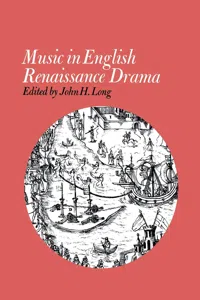 Music in English Renaissance Drama_cover