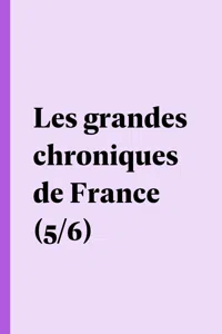 Les grandes chroniques de France_cover