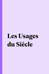 Les Usages du Siècle_cover