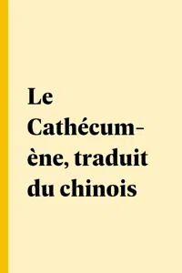 Le Cathécumène, traduit du chinois_cover