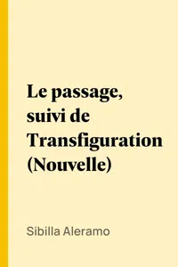 Le passage, suivi de Transfiguration_cover