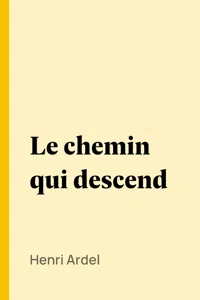 Le chemin qui descend_cover