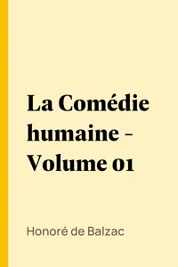 La Comédie humaine - Volume 01_cover