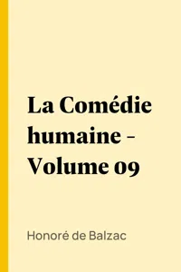 La Comédie humaine - Volume 09_cover