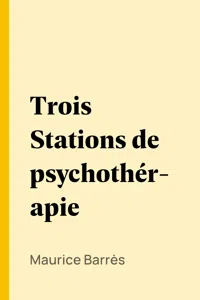 Trois Stations de psychothérapie_cover