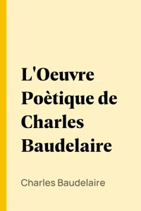 L'Oeuvre Poètique de Charles Baudelaire_cover