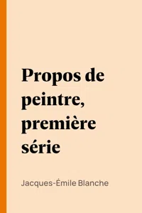 Propos de peintre, première série_cover