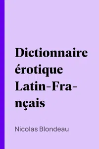 Dictionnaire érotique Latin-Français_cover