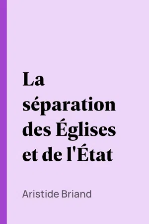 La séparation des Églises et de l'État