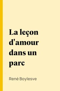 La leçon d'amour dans un parc_cover