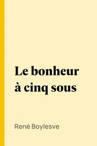 Le bonheur à cinq sous_cover