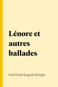 Lénore et autres ballades_cover