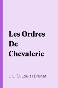 Les Ordres De Chevalerie_cover
