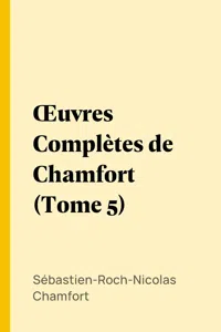 Œuvres Complètes de Chamfort_cover