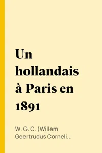 Un hollandais à Paris en 1891_cover