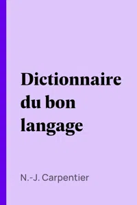 Dictionnaire du bon langage_cover