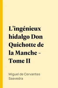 L'ingénieux hidalgo Don Quichotte de la Manche - Tome II_cover