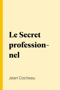 Le Secret professionnel_cover