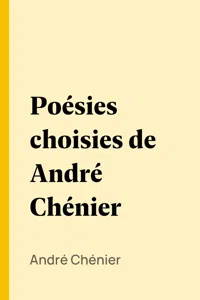 Poésies choisies de André Chénier_cover