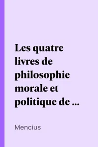 Les quatre livres de philosophie morale et politique de la Chine_cover