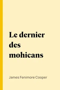 Le dernier des mohicans_cover