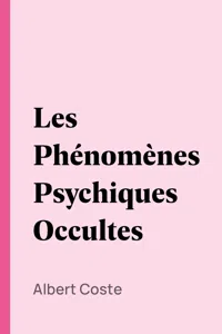 Les Phénomènes Psychiques Occultes_cover