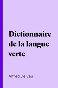 Dictionnaire de la langue verte_cover