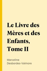 Le Livre des Mères et des Enfants, Tome II_cover