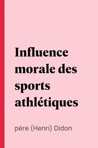 Influence morale des sports athlétiques_cover