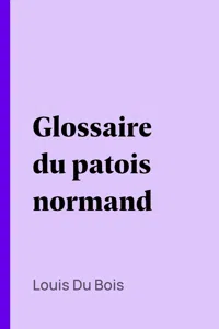 Glossaire du patois normand_cover