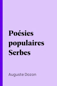 Poésies populaires Serbes_cover