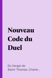 Nouveau Code du Duel_cover