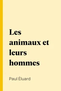 Les animaux et leurs hommes_cover