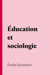 Éducation et sociologie_cover