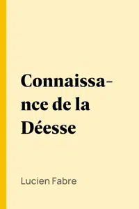 Connaissance de la Déesse_cover