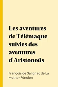 Les aventures de Télémaque suivies des aventures d'Aristonoüs_cover