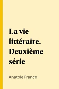 La vie littéraire. Deuxième série_cover