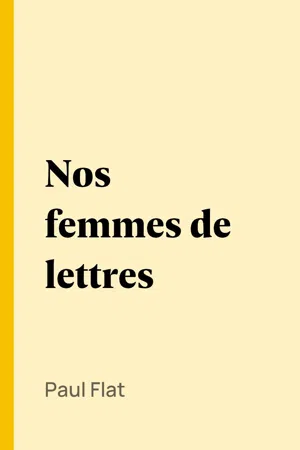 Nos femmes de lettres