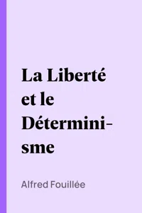 La Liberté et le Déterminisme_cover