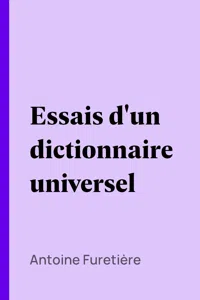 Essais d'un dictionnaire universel_cover