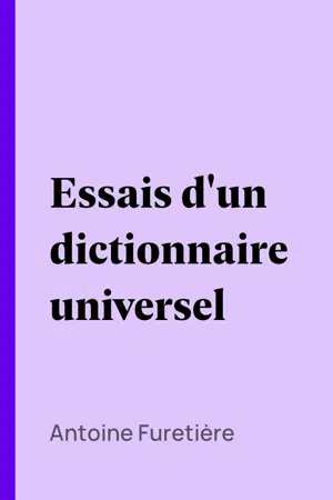 Essais d'un dictionnaire universel