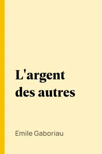 L'argent des autres_cover