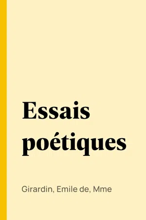 Essais poétiques