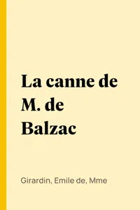 La canne de M. de Balzac_cover