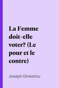 La Femme doit-elle voter_cover