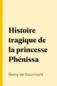 Histoire tragique de la princesse Phénissa_cover