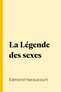 La Légende des sexes_cover